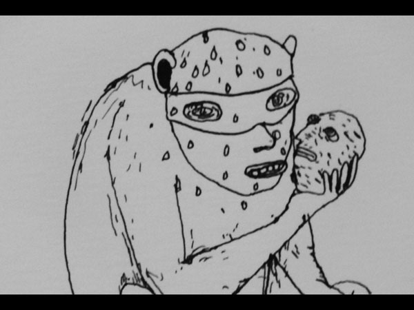 Drawing by Mark Allen on video by Tom Leeser